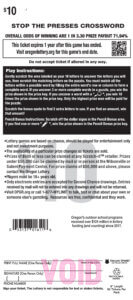 1611 Stop the Presses Crossword Back