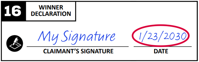 claim form date interface